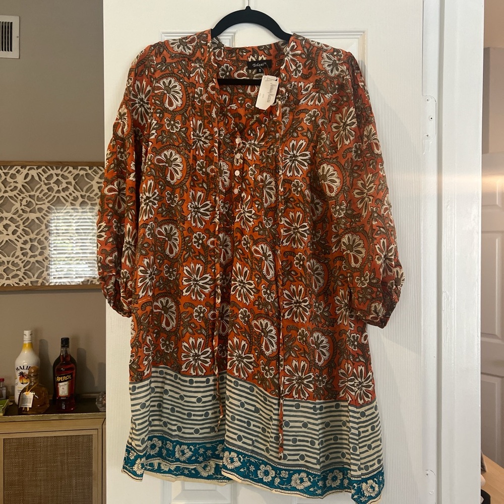 NWT Tolani Orange Floral Mini Dress